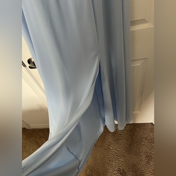 Ever Pretty Soft Blue Ruffled Gown - Picture 3 of 4